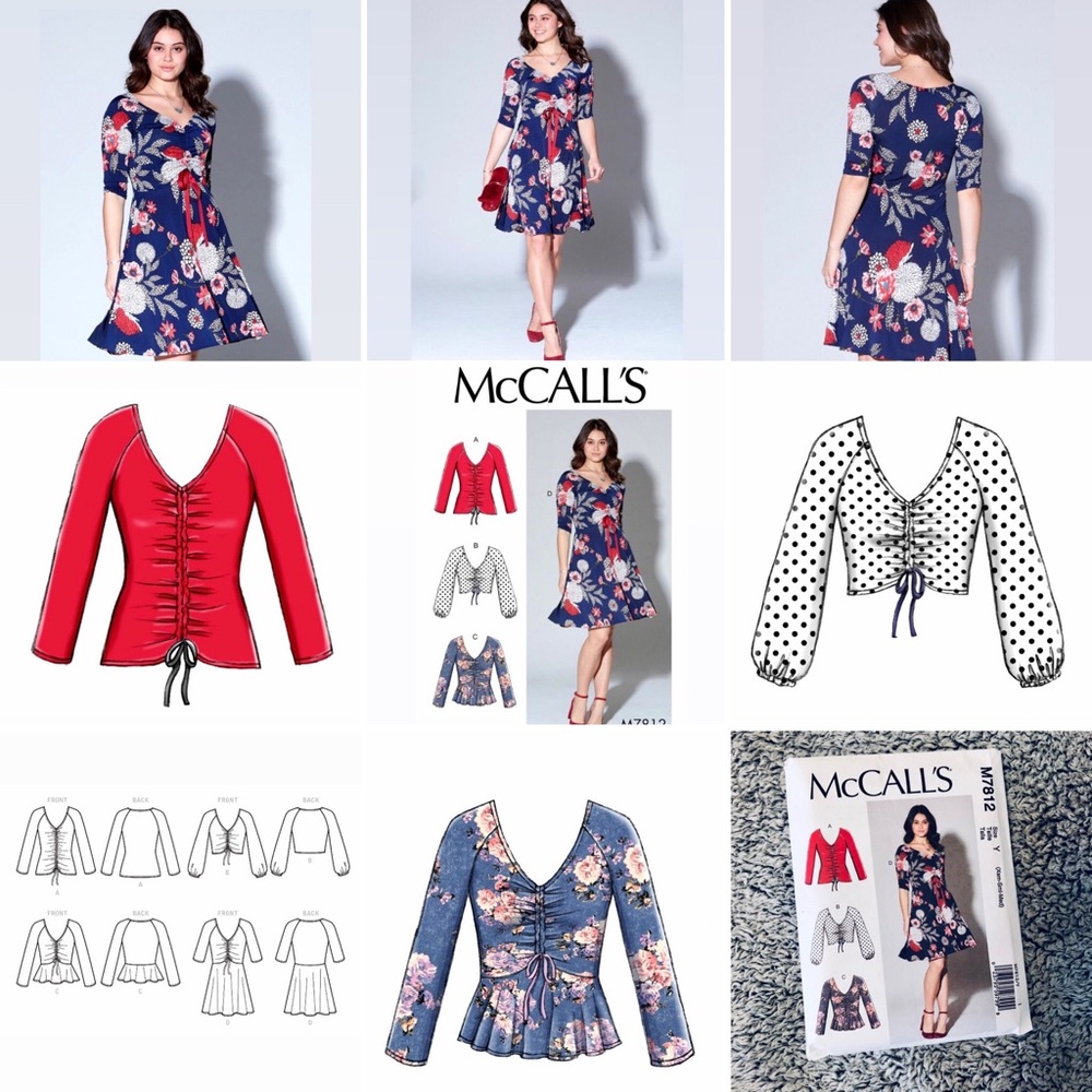 NWT McCall’s Sewing Pattern 7812 Dress and Top